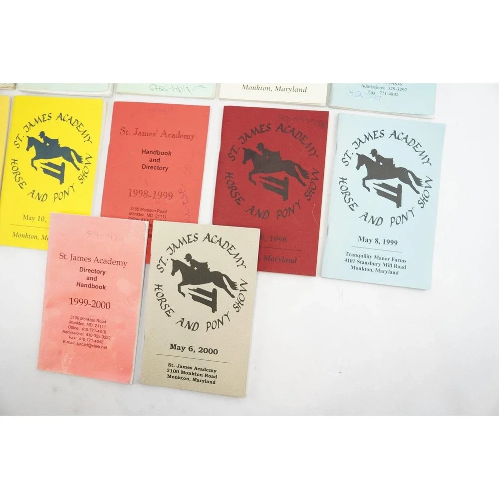 (Lot of 12) St. James Academy Directory & Handbook 1994-2000,‎ Monkton Maryland
